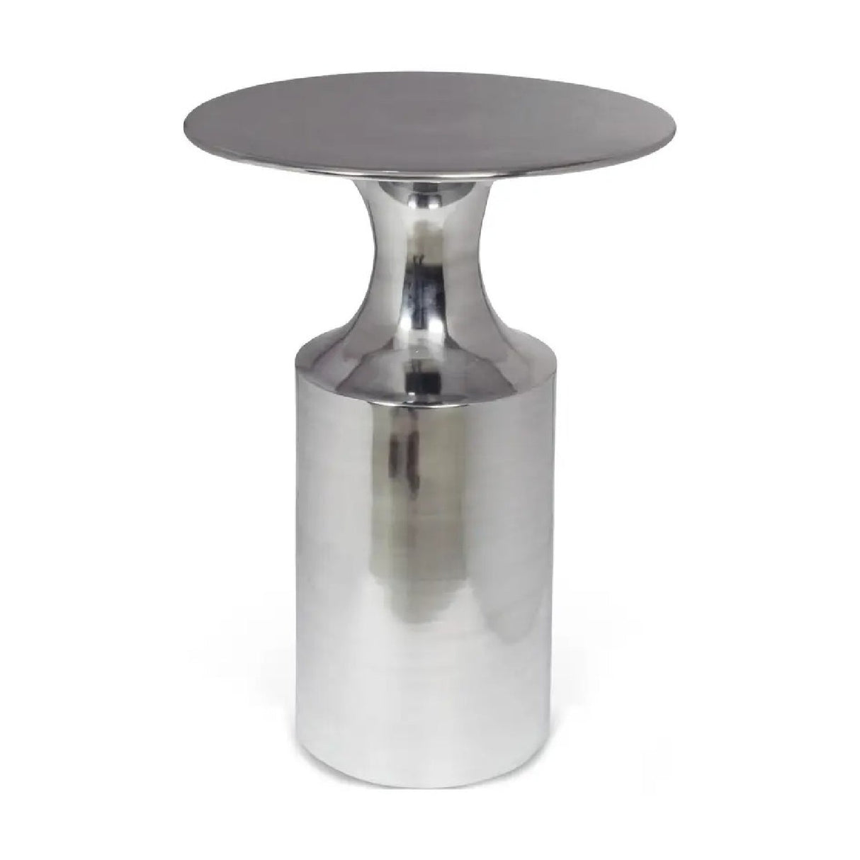 Modern European furniture - Metallic Collumn-Base Accent Table - www.oroa.com
