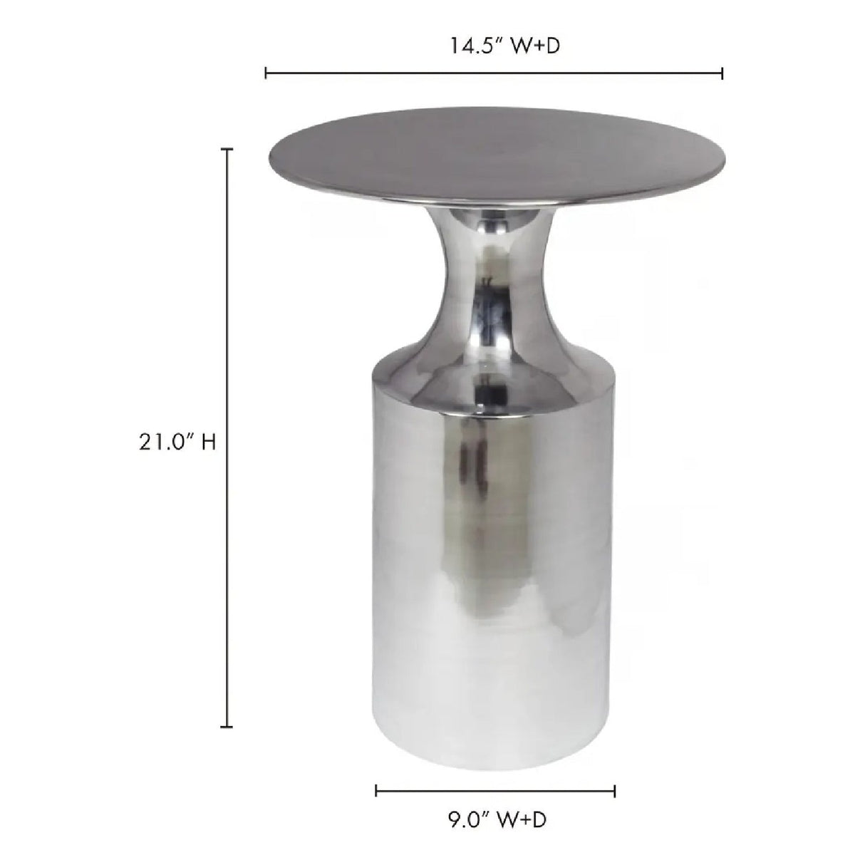 Modern European furniture - Metallic Collumn-Base Accent Table - www.oroa.com