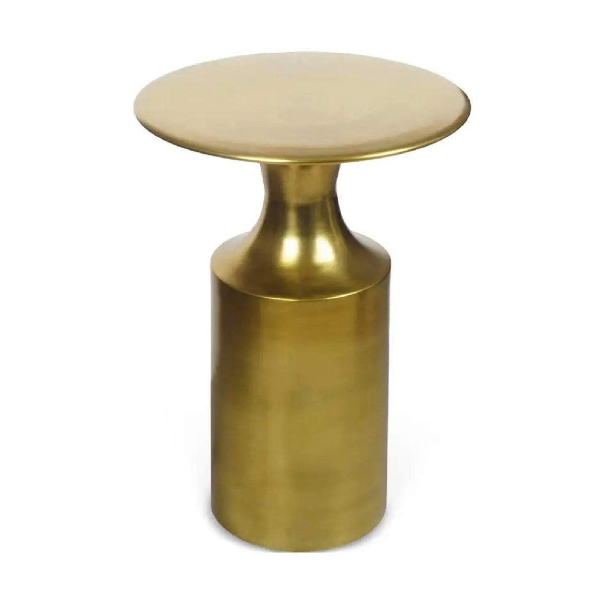 Modern European furniture - Metallic Collumn-Base Accent Table - www.oroa.com