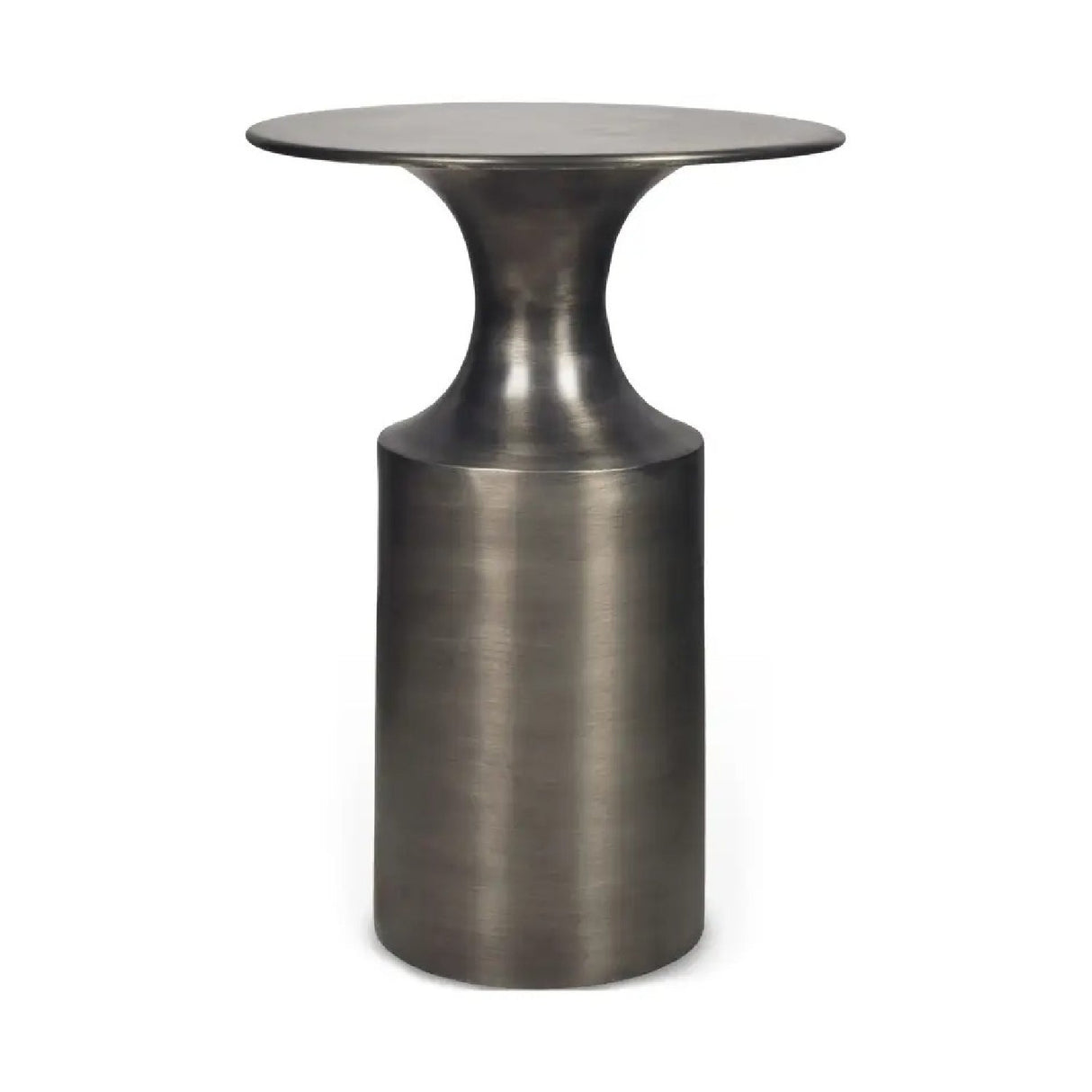 Modern European furniture - Metallic Collumn-Base Accent Table - www.oroa.com