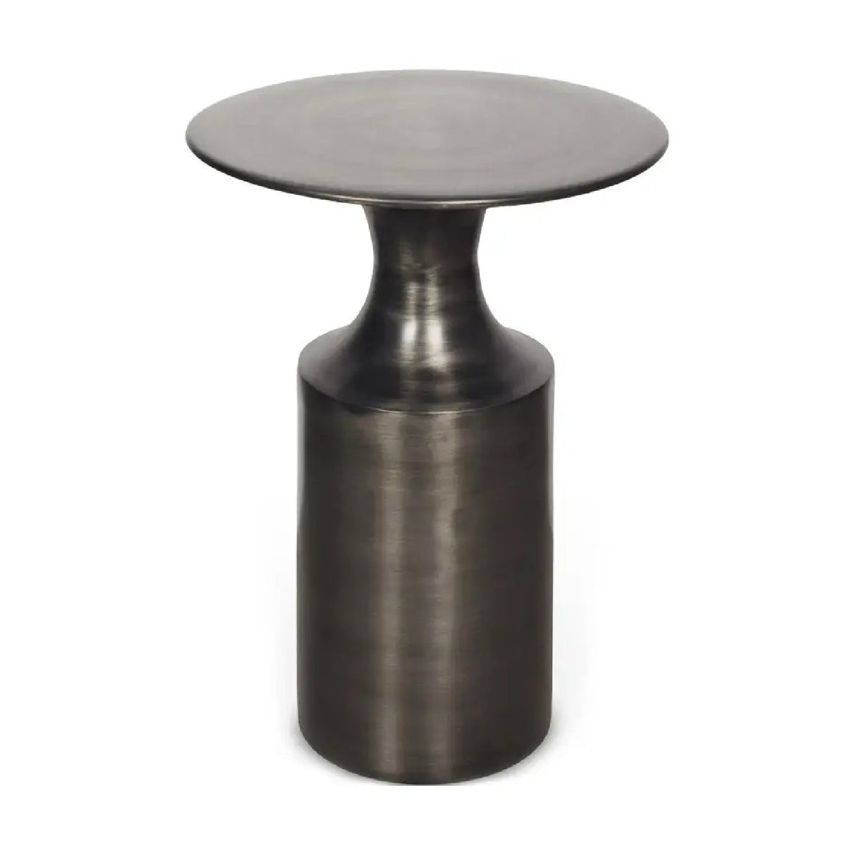 Modern European furniture - Metallic Collumn-Base Accent Table - www.oroa.com
