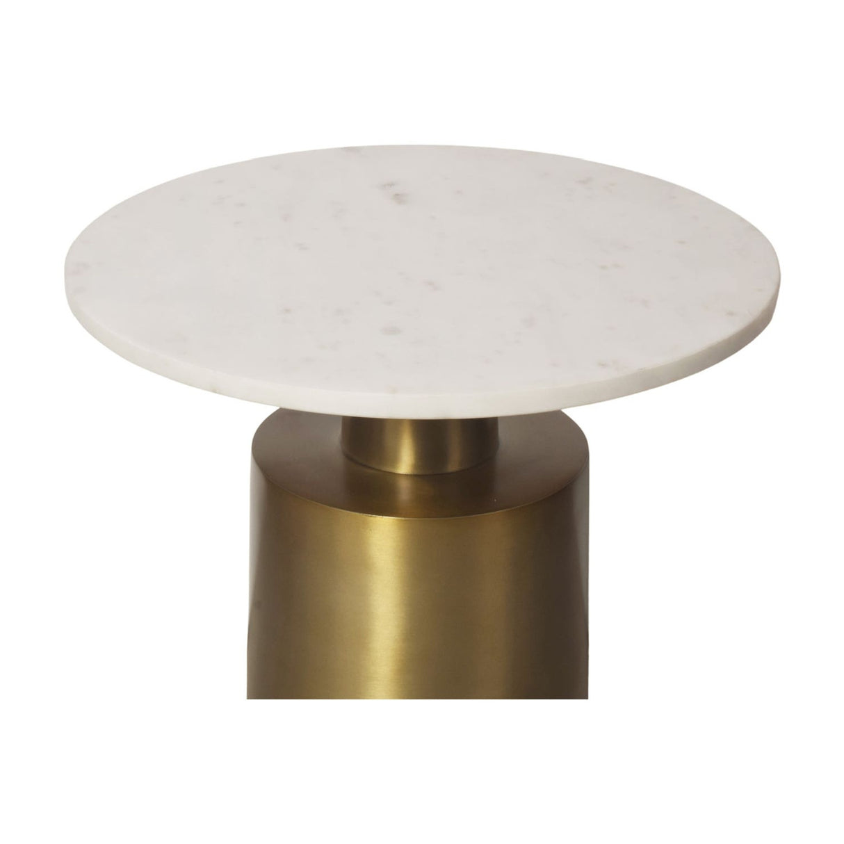 Modern European furniture - Cylindrical Gold Base Accent Table - www.oroa.com