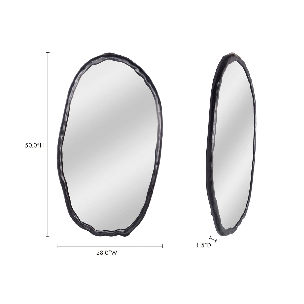 Modern European furniture - Aluminum-Framed Organic Mirror - www.oroa.com