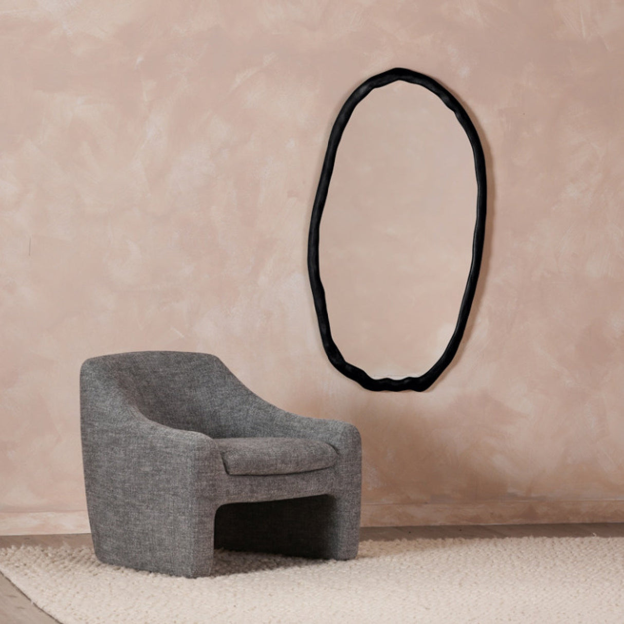 Modern European furniture - Aluminum-Framed Organic Mirror - www.oroa.com