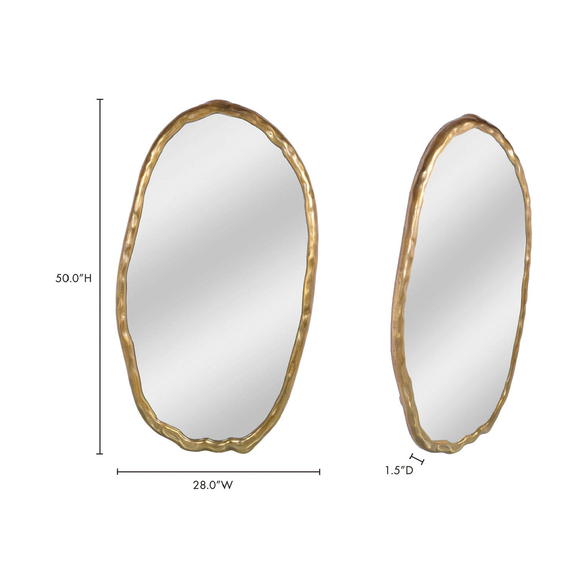 Modern European furniture - Aluminum-Framed Organic Mirror - www.oroa.com