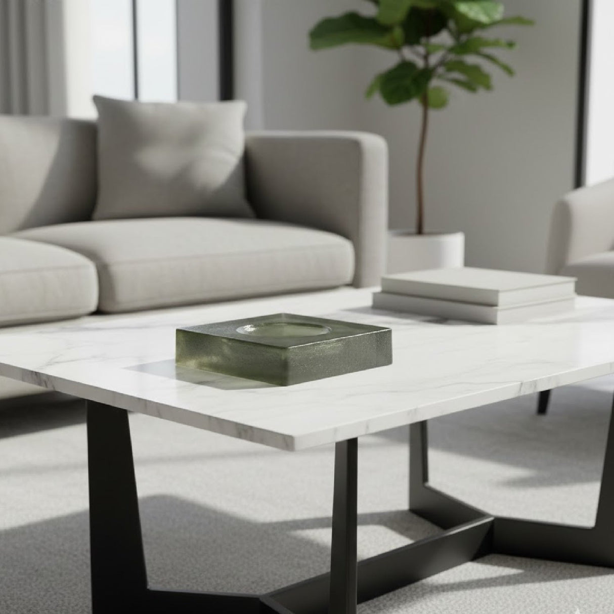 Modern European furniture - Square Glass Catchall Tray - www.oroa.com