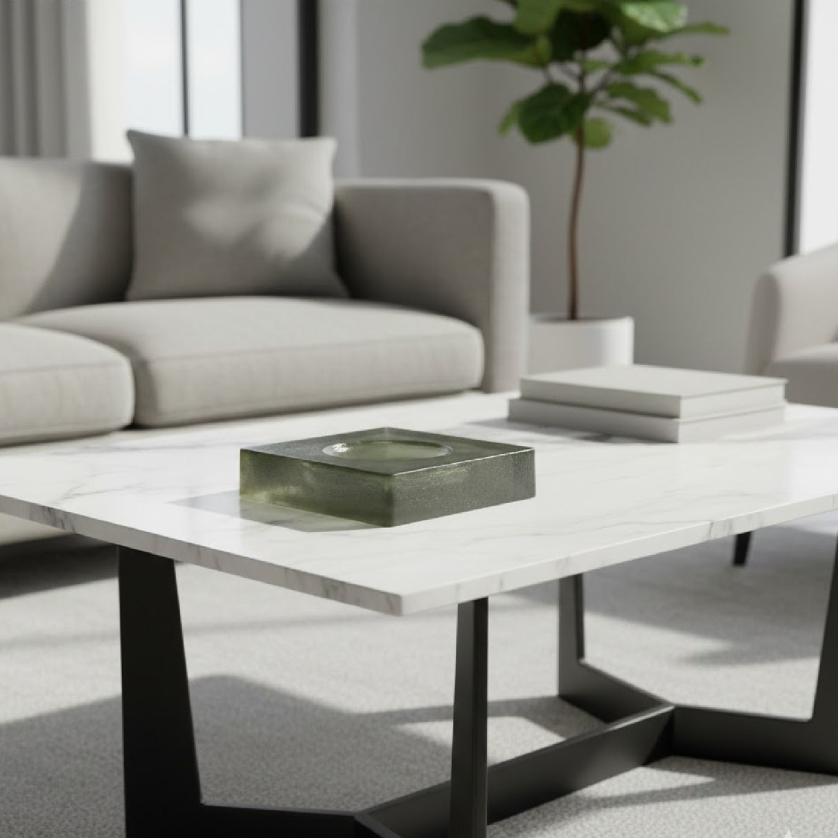 Modern or European furniture - Square Glass Catchall Tray - link to oroa.com