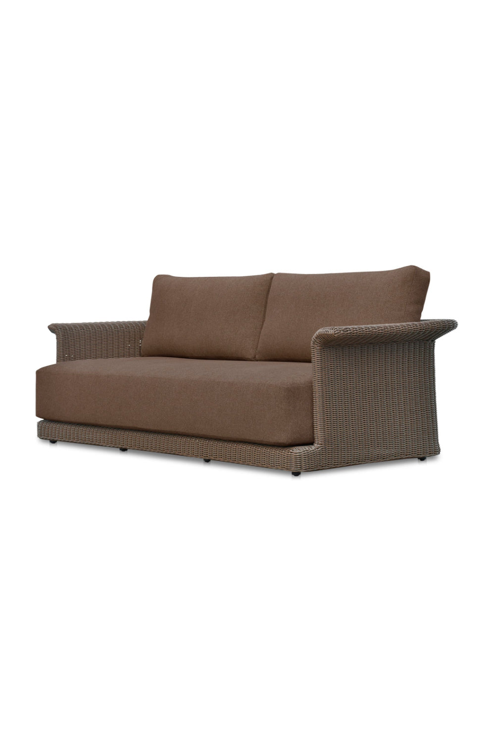 Curved Arm Wicker Outdoor Sofa | Novi Living Meredith | Oroa.com