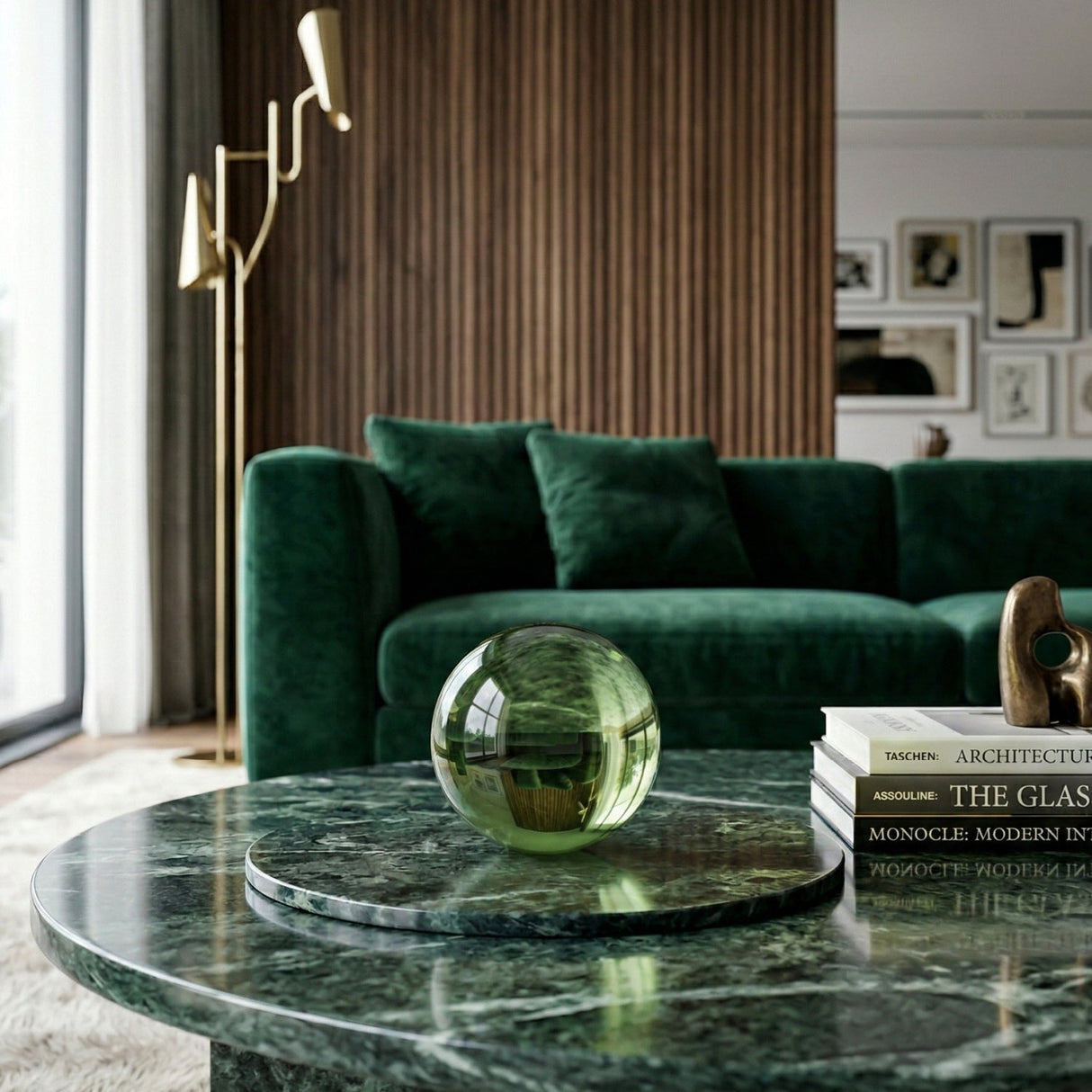 Modern European furniture - Glass Orb Decorative Object - www.oroa.com