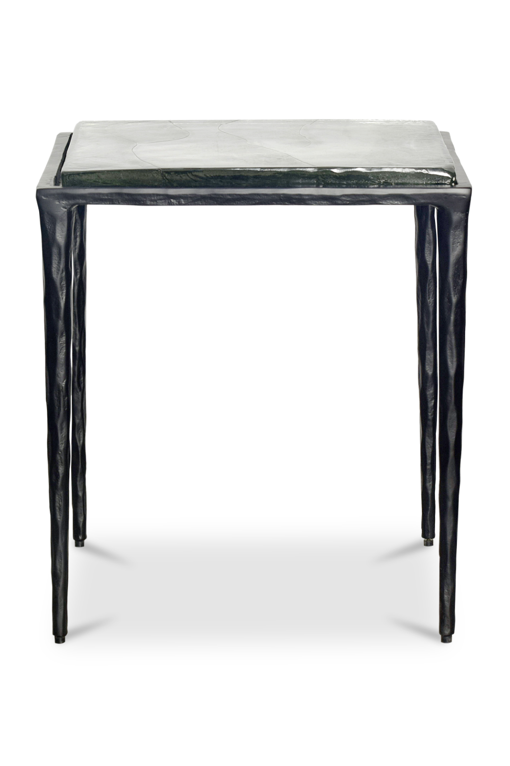 Modern European furniture - Square Cast Glass Side Table- www.oroa.com