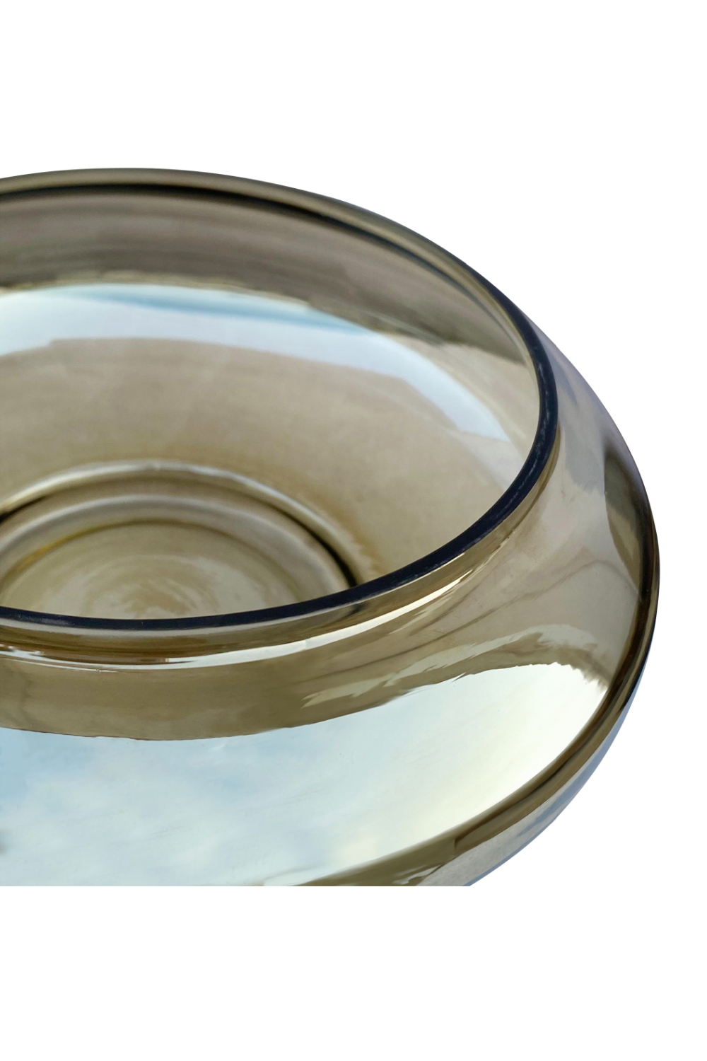 Modern European furniture - Smoky Brown Glass Bowl - www.oroa.com