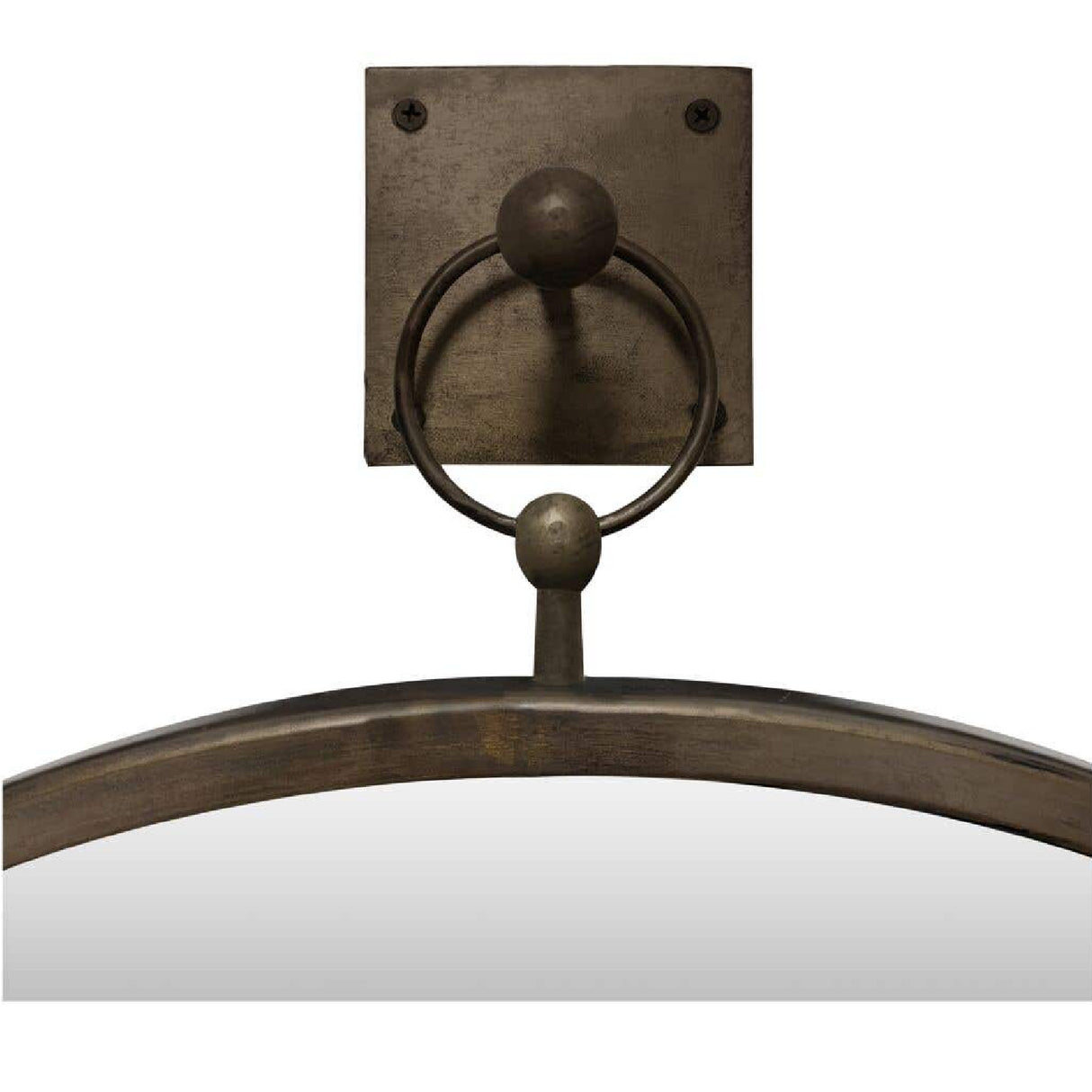 Modern European furniture - Aged Brass Round Mirror - www.oroa.com