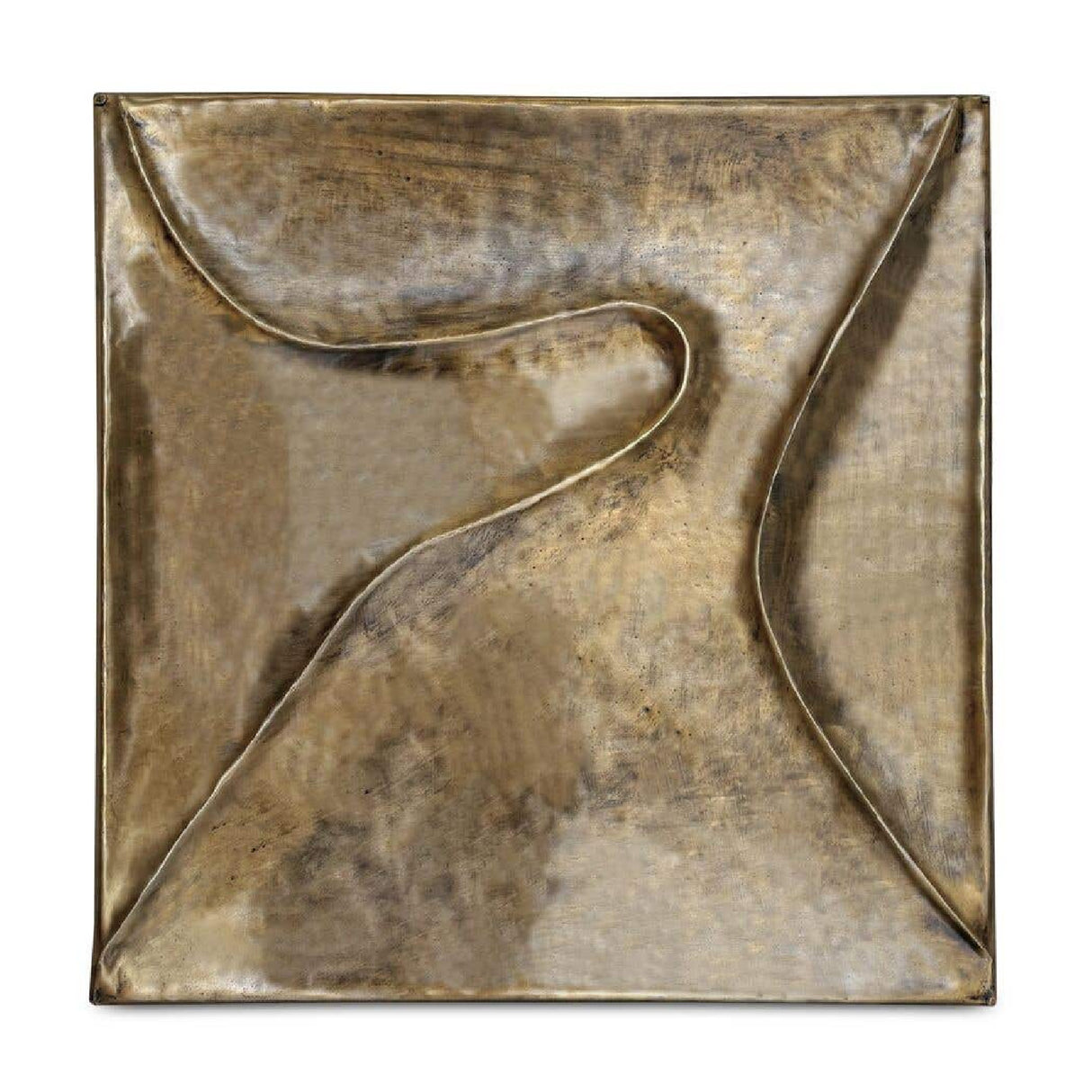 Modern or European furniture - Aged Brass Wall Sculpture - www.oroa.com