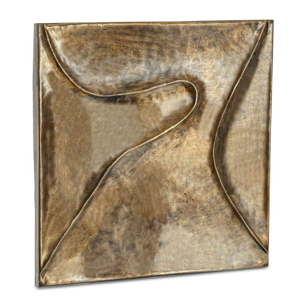 Modern or European furniture - Aged Brass Wall Sculpture - www.oroa.com