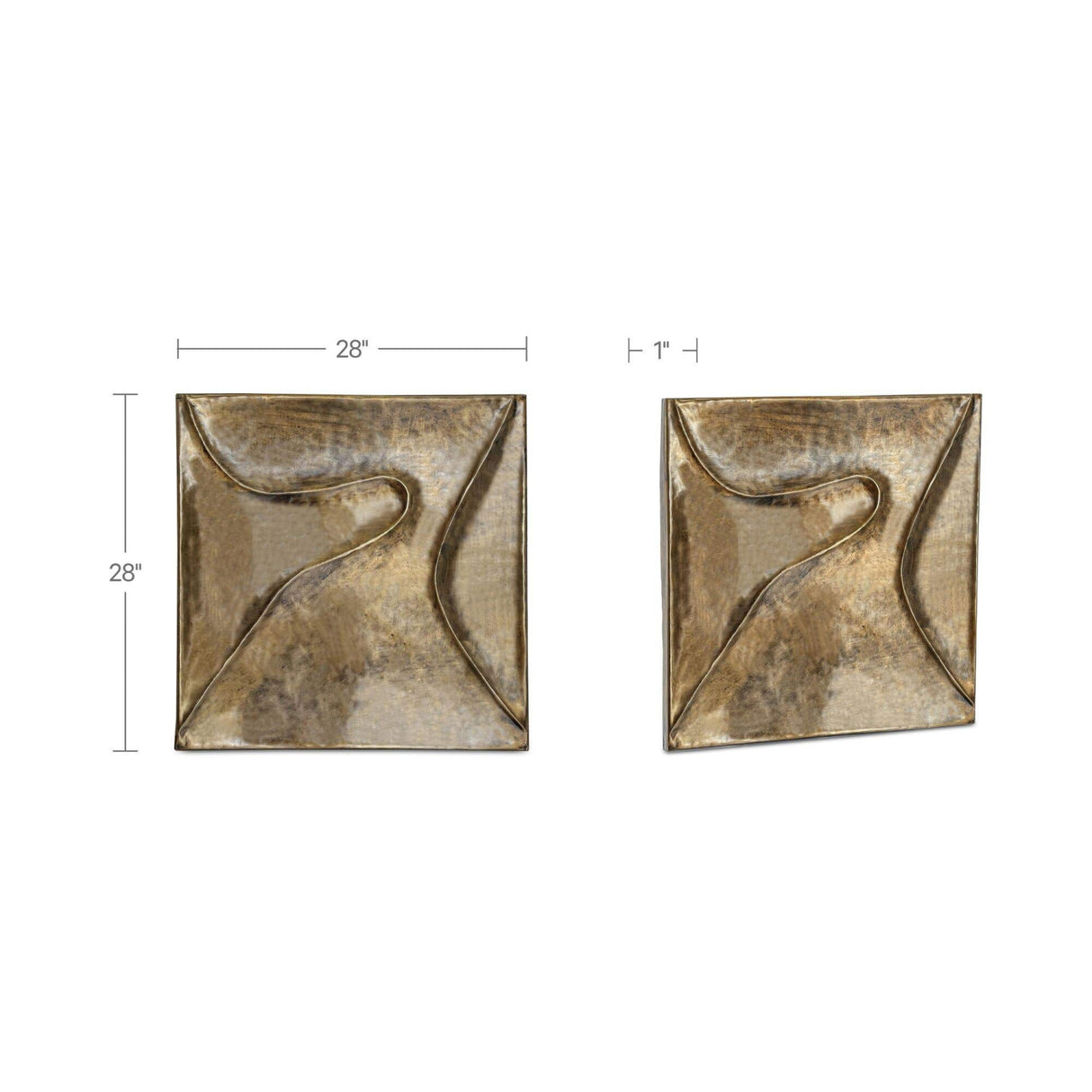 Modern or European furniture - Aged Brass Wall Sculpture - www.oroa.com