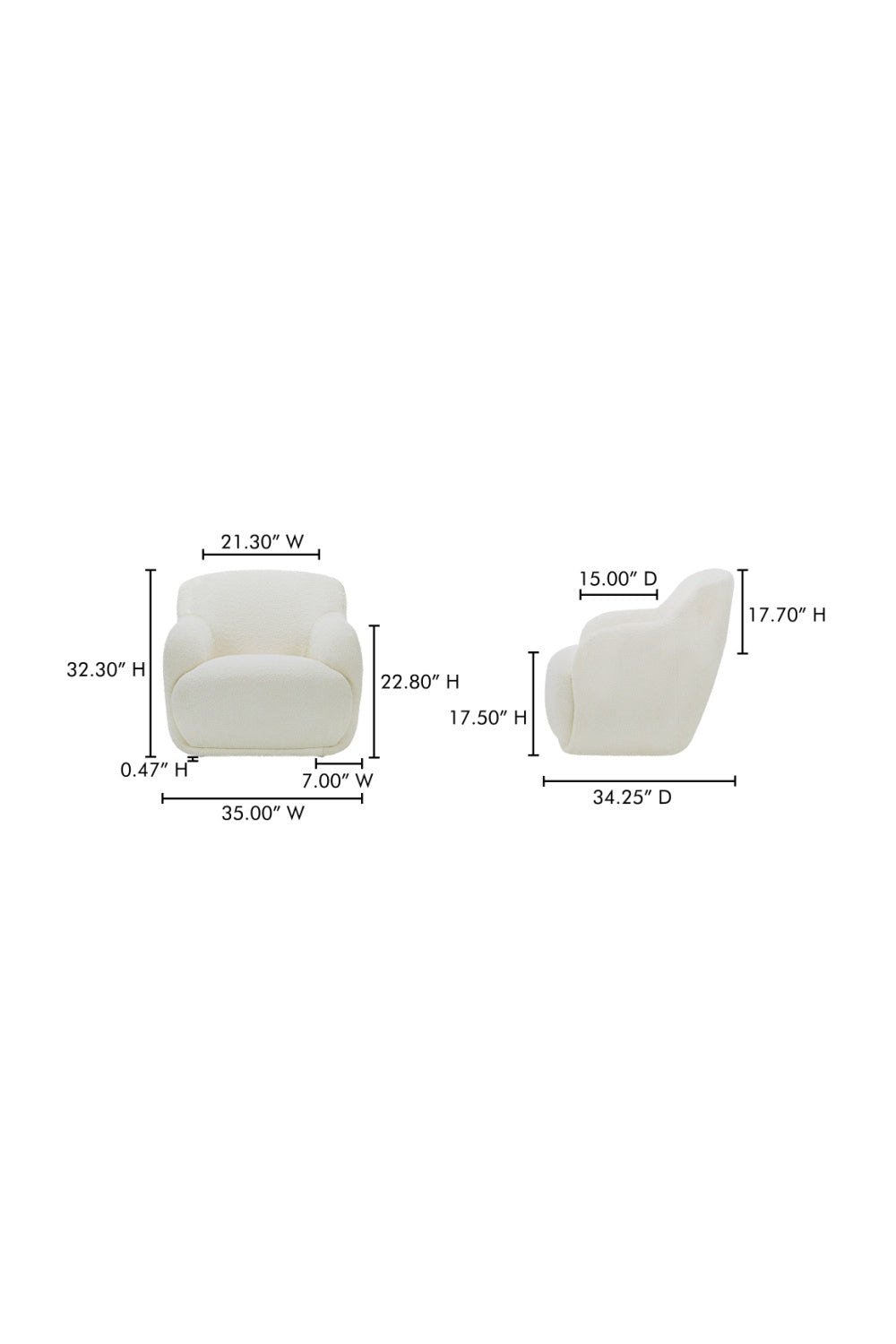 Modern European furniture - Chunky Upholstered Lounge Chair - www.oroa.com