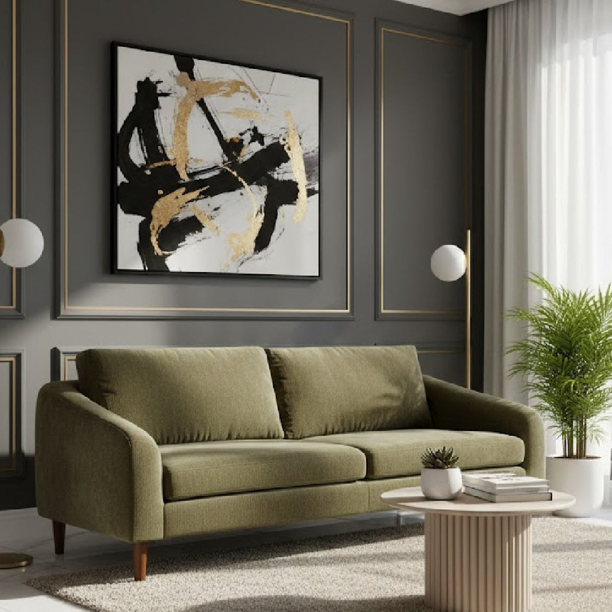 Wooden Leg 2-Seater Sofa – Quinn – alternate view 12
