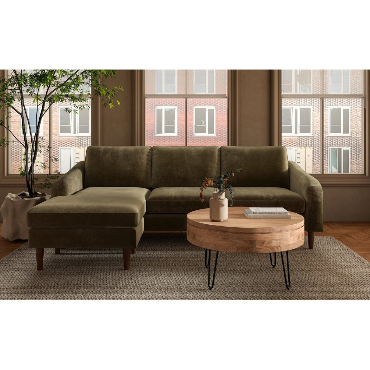 Modern European furniture - Fabric Sectional Sofa - www.oroa.com