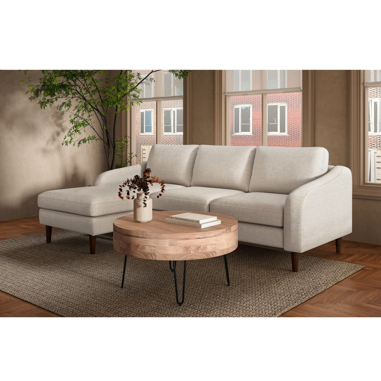 Modern European furniture - Fabric Sectional Sofa - www.oroa.com