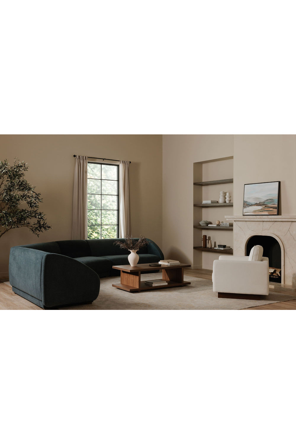 Modern European furniture - White Upholstered Accent Chair - www.oroa.com