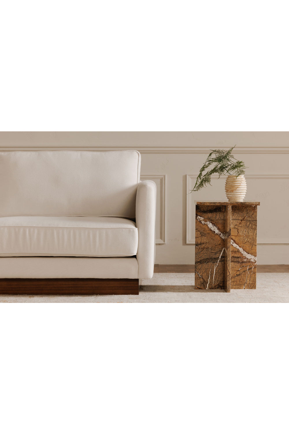 Modern European furniture - White Left Sectional Sofa - www.oroa.com