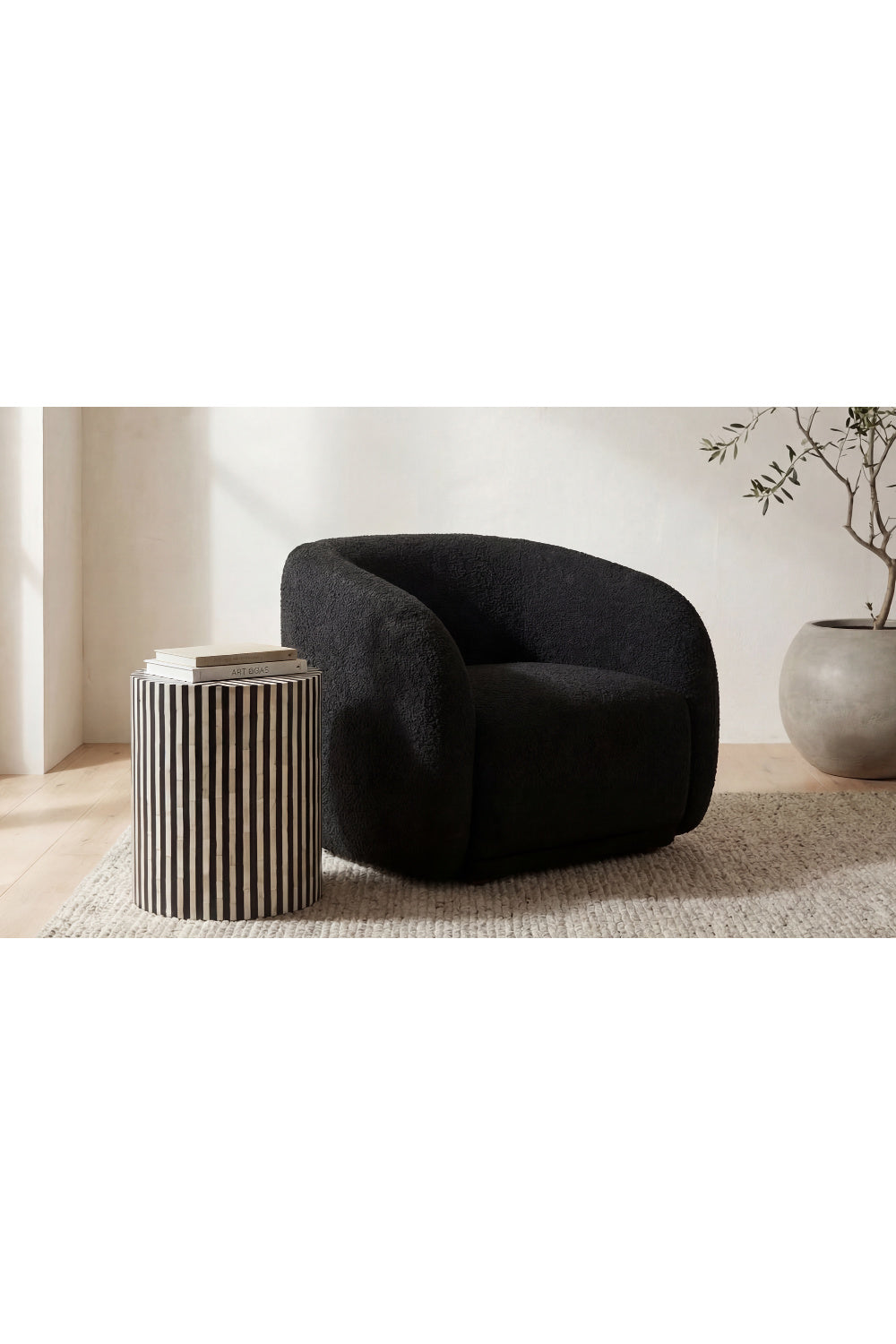 Modern European furniture - Curved Back Accent Chair - www.oroa.com