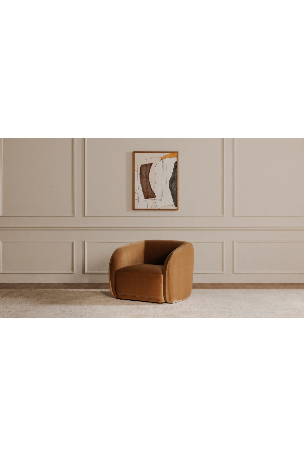Modern European furniture - Curved Back Accent Chair - www.oroa.com