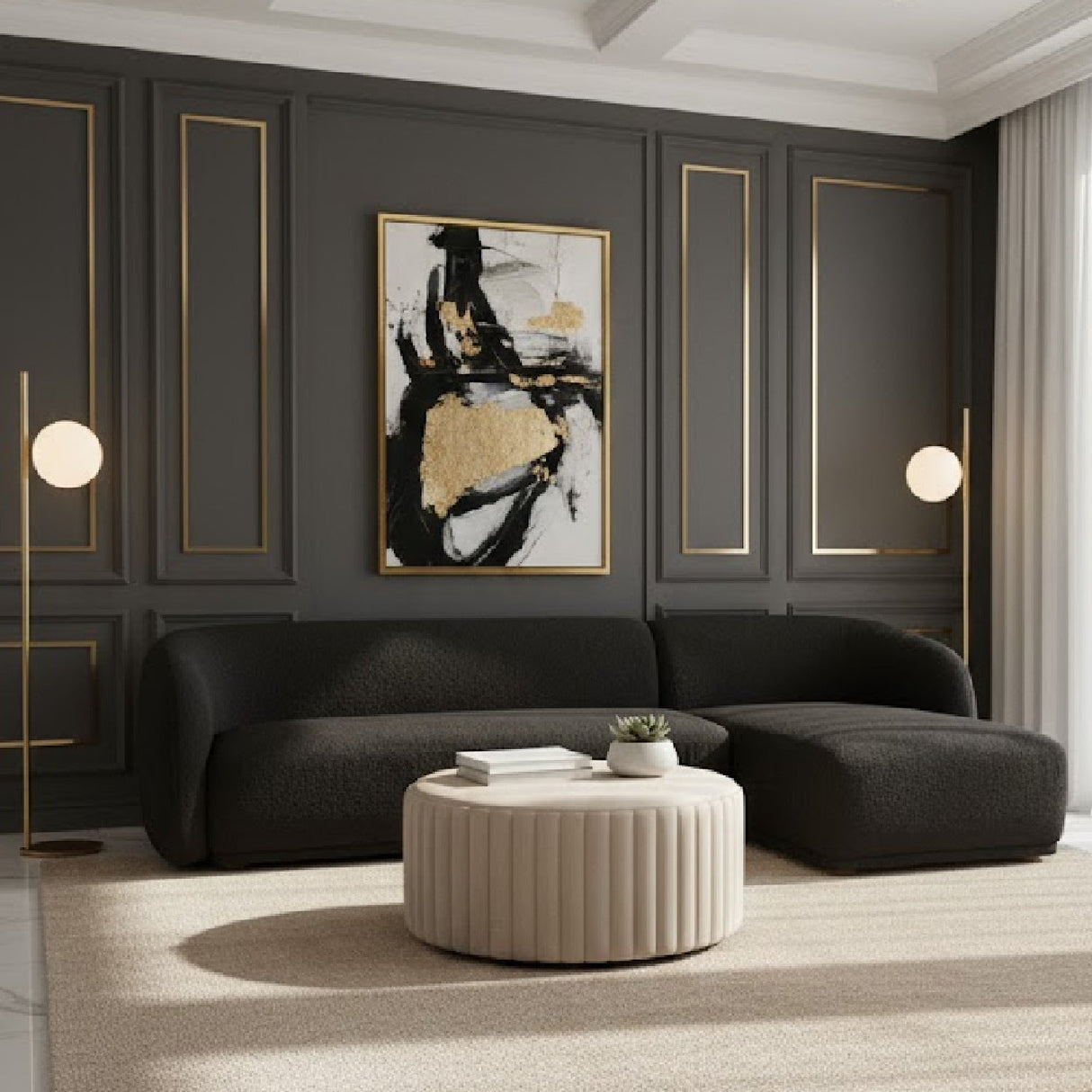 Curved Back Sectional Sofa – Faye – alternate view 56