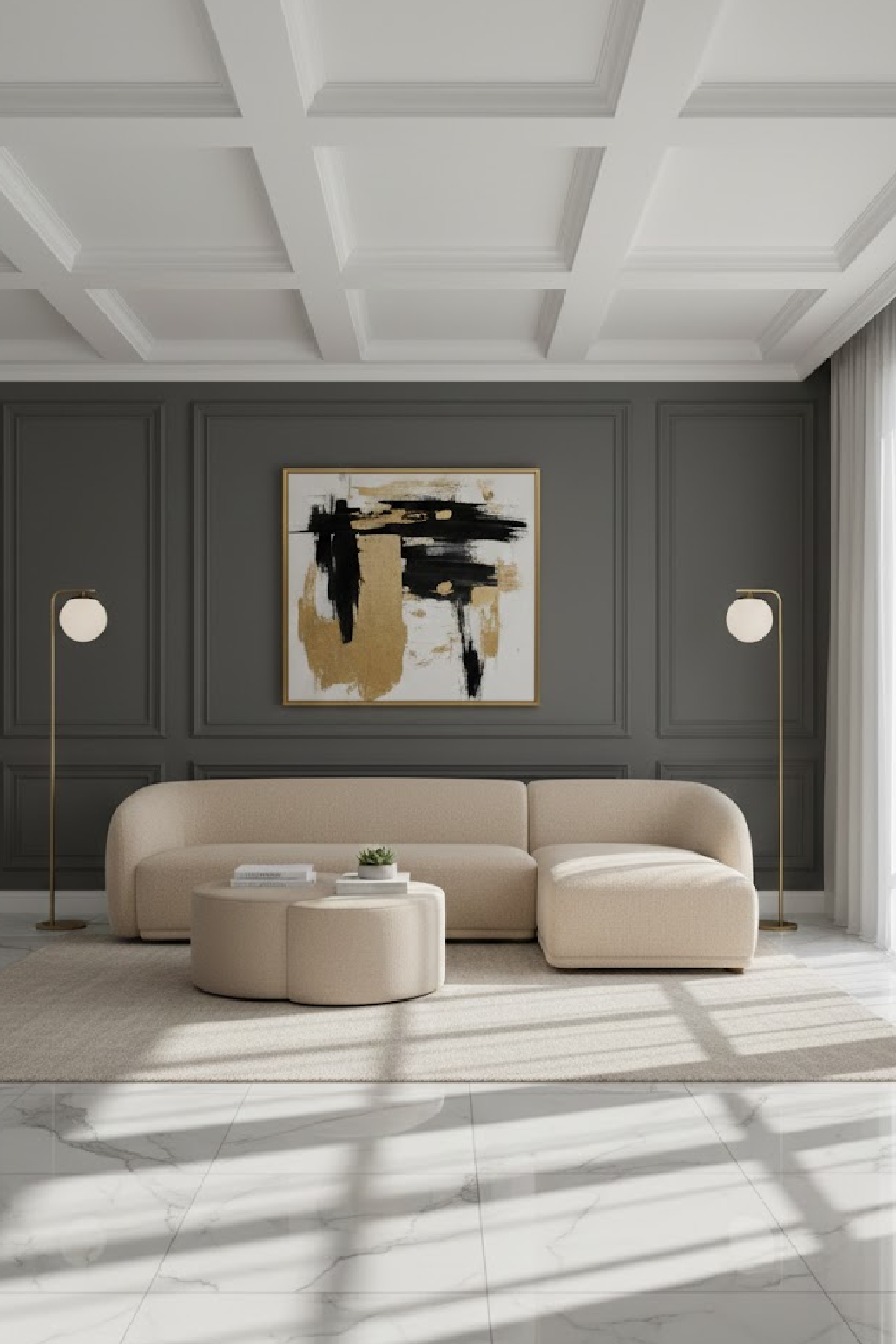 Curved Back Sectional Sofa | Novi Living Faye | Oroa.com