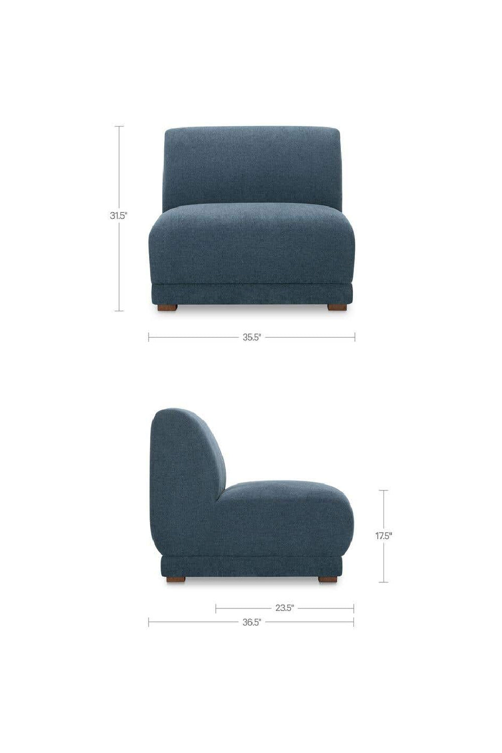 Modern European furniture - Blue Modular Lounge Chair - www.oroa.com
