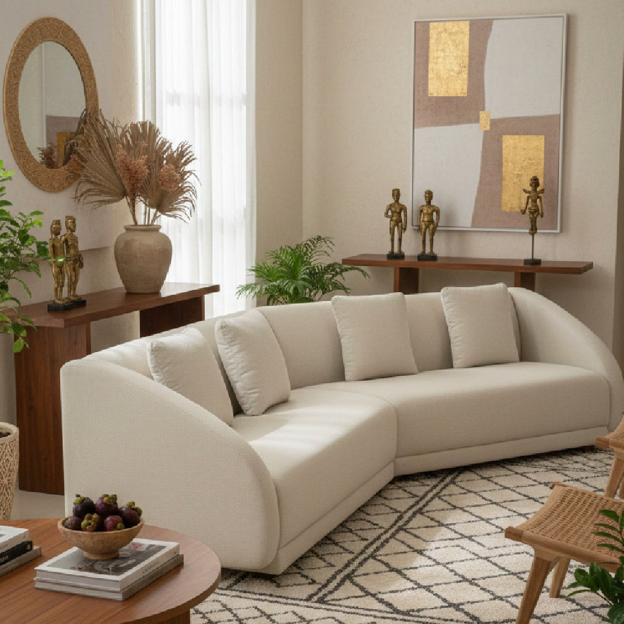 Contemporary Modular 2-Piece Sofa – Fraser – angled view