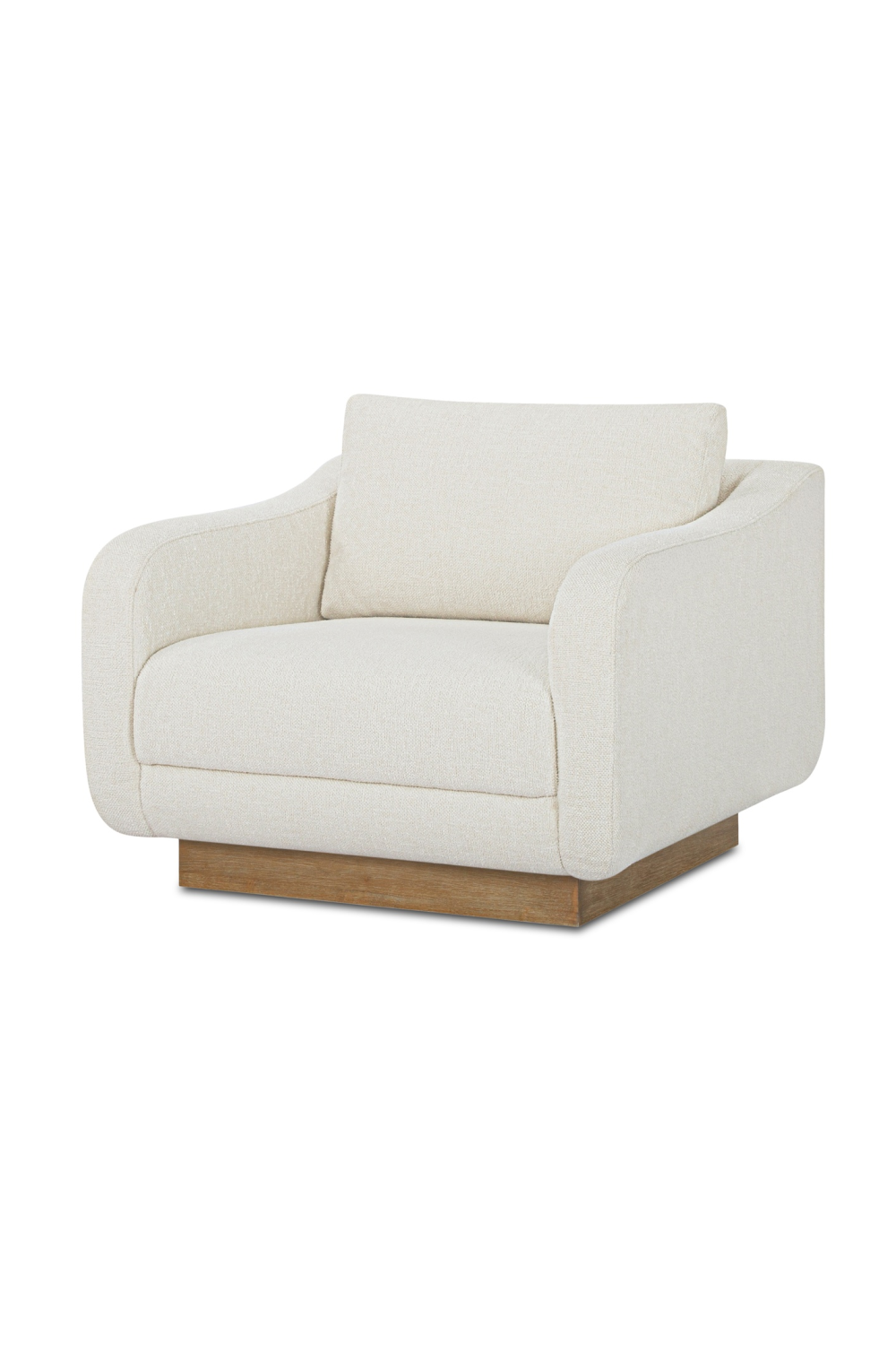 Wooden Base Lounge Chair | Novi Living Keane | Oroa.com
