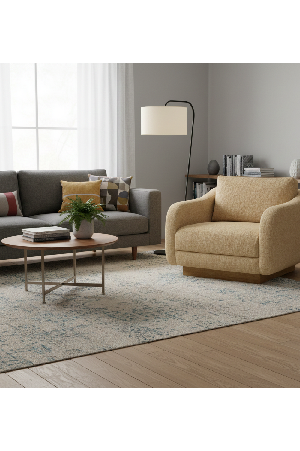 Wooden Base Lounge Chair | Novi Living Keane | Oroa.com