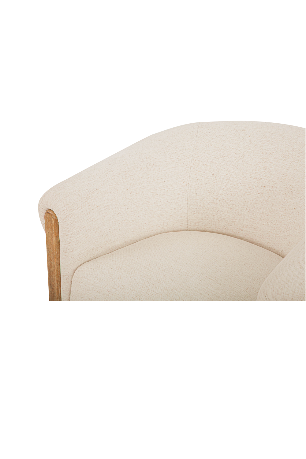 White Tub-Style Accent Chair | Novi Living Jones | Oroa.com