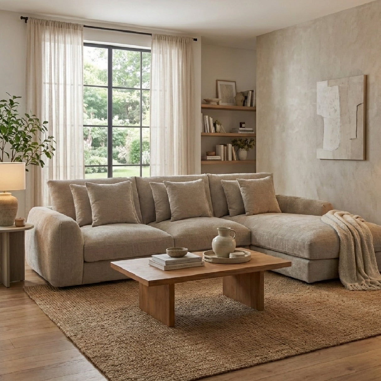 Modern European furniture - L-Shaped Sectional Sofa - www.oroa.com