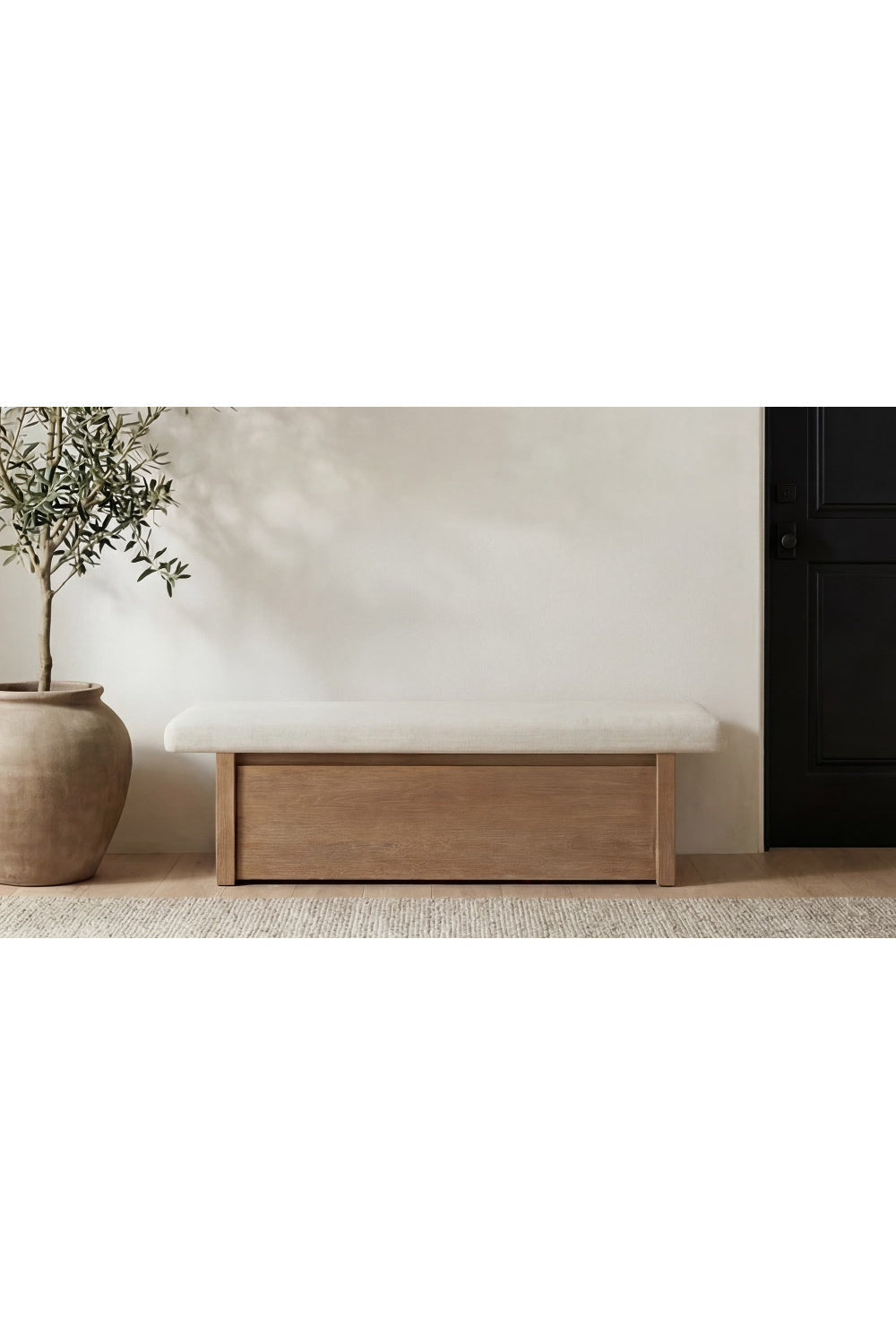 Modern European furniture - Chenille Storage Bench - www.oroa.com