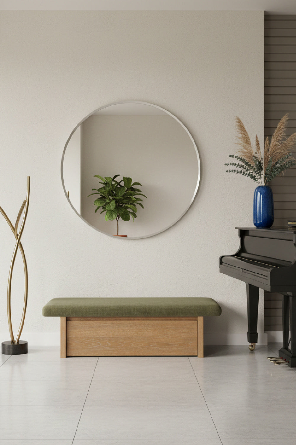 Modern European furniture - Chenille Storage Bench - www.oroa.com