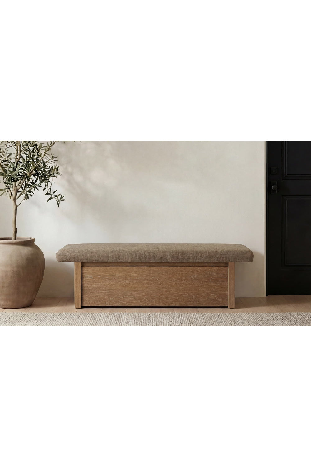Modern European furniture - Chenille Storage Bench - www.oroa.com