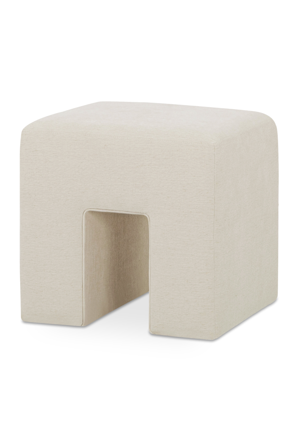 Modern European furniture - Linen Blend Square Stool - www.oroa.com
