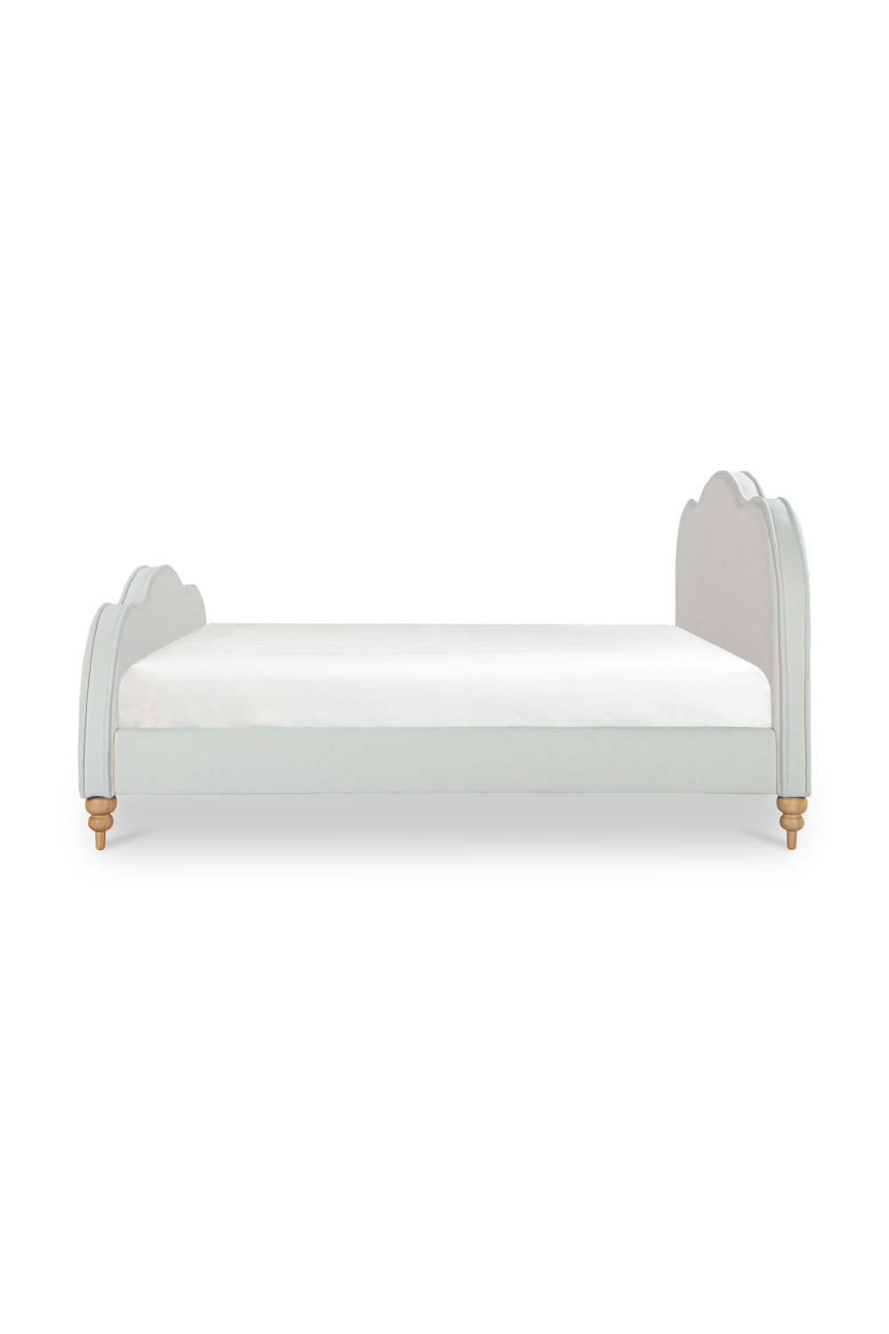 Modern European furniture - Wavy Design Cream Bed - www.oroa.com