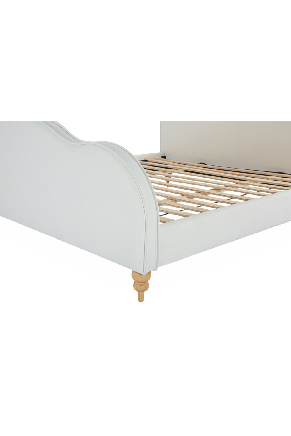 Modern European furniture - Wavy Design Cream Bed - www.oroa.com