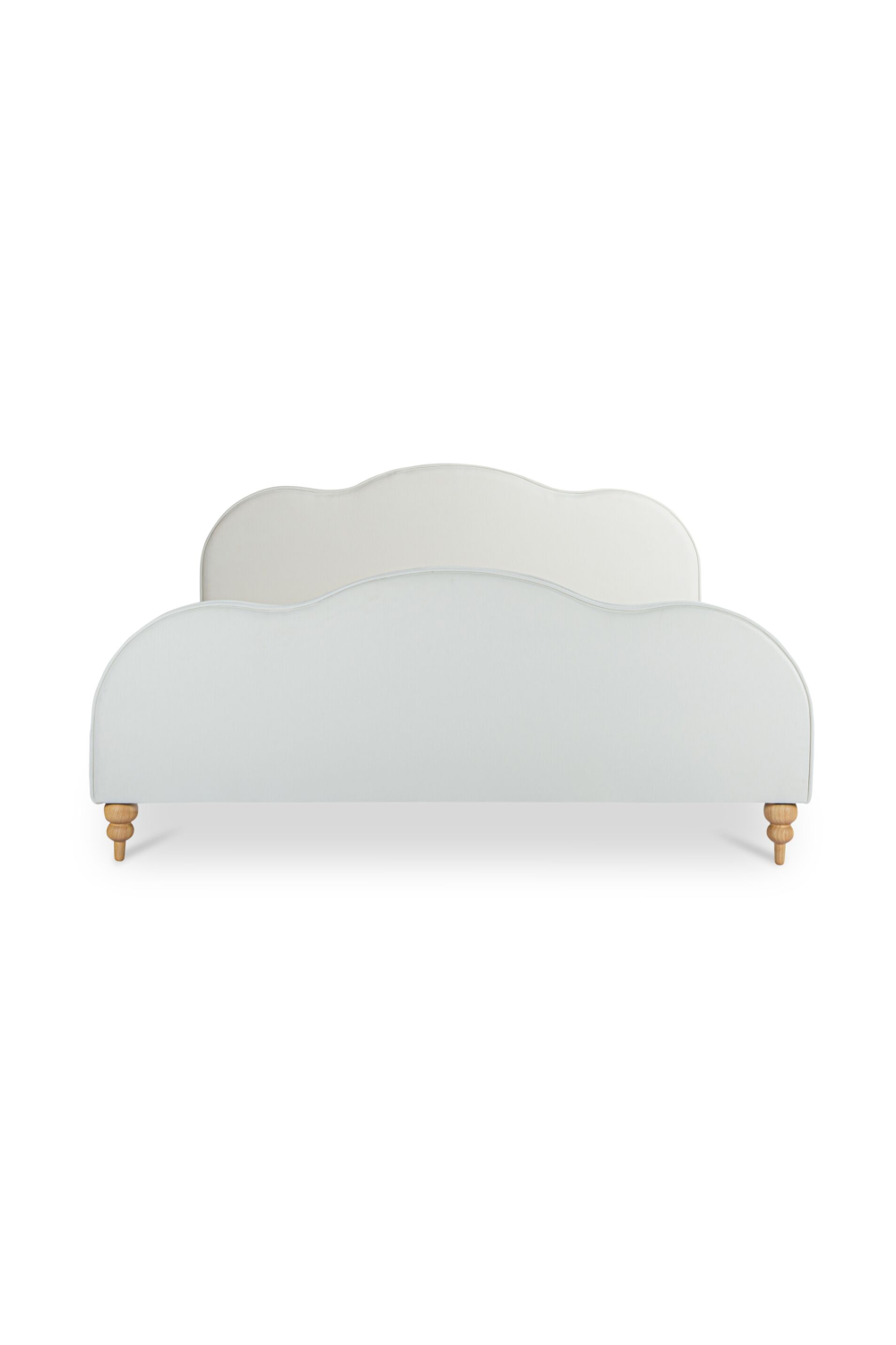 Modern European furniture - Wavy Design Cream Bed - www.oroa.com