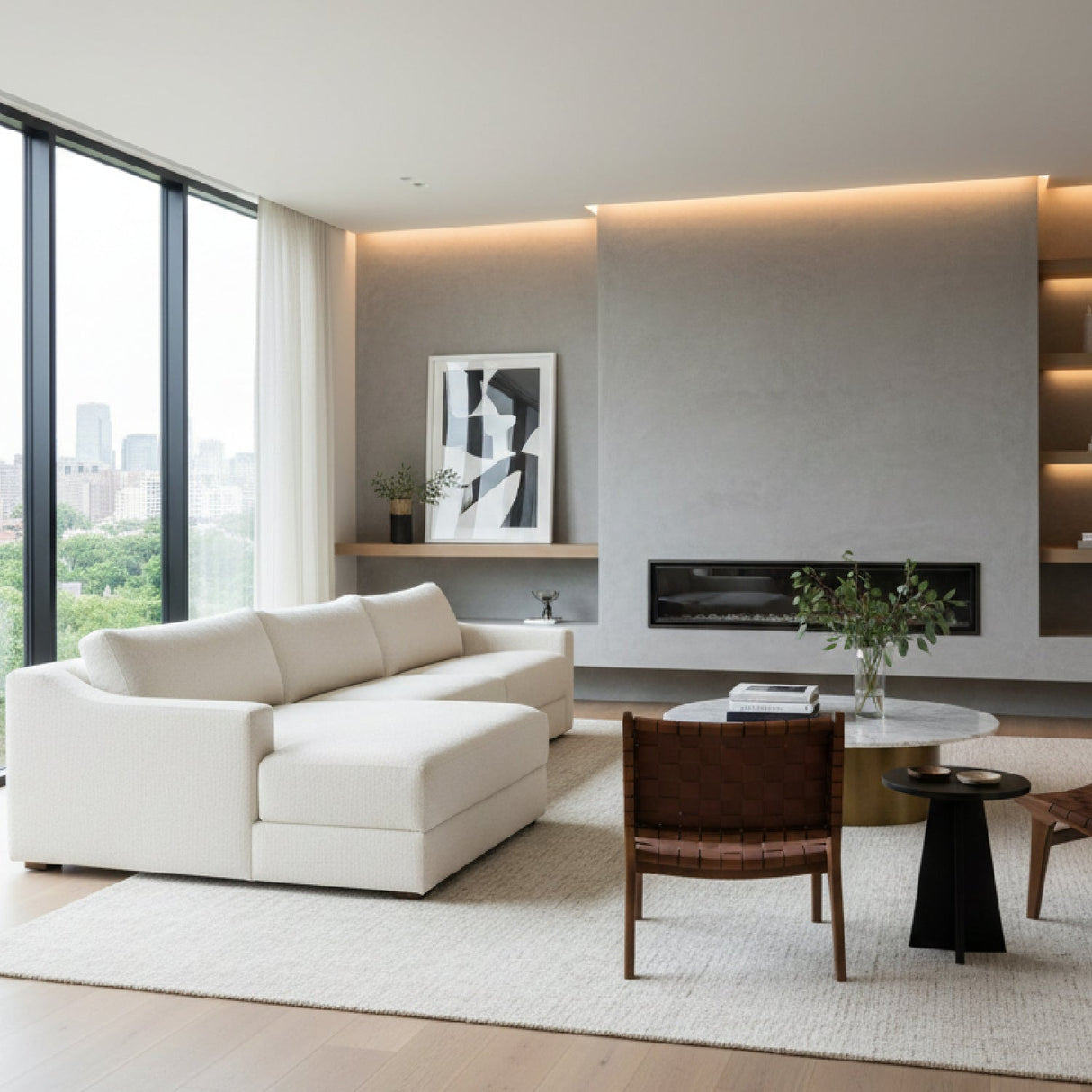 Modern European furniture - Minimalist Sectional Sofa - www.oroa.com