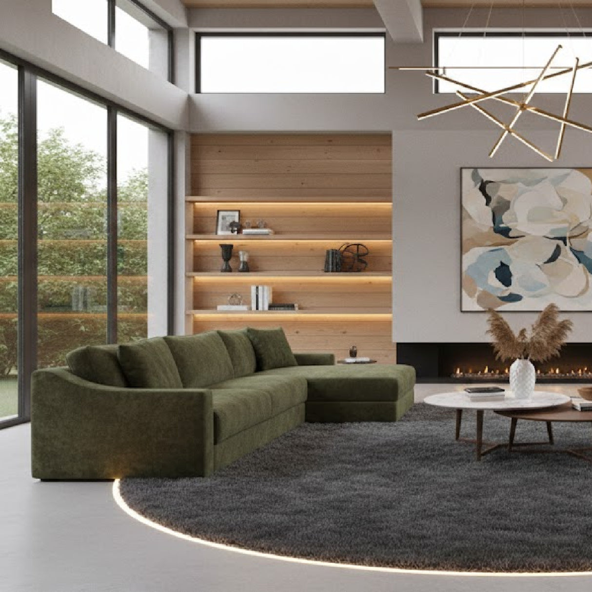 Minimalist Sectional Sofa | Novi Living Farrow | Oroa.com