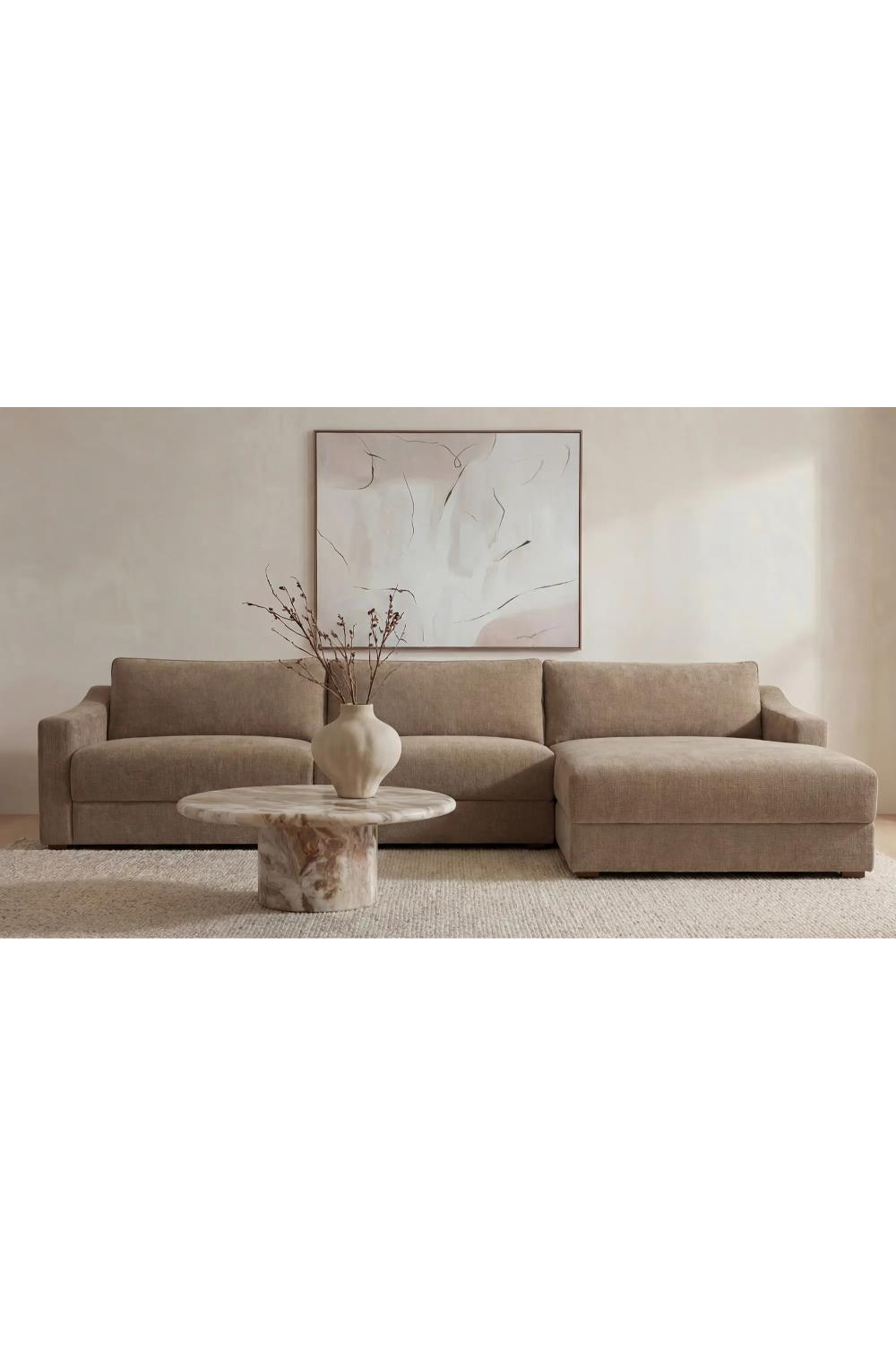 Minimalist Sectional Sofa | Novi Living Farrow | Oroa.com