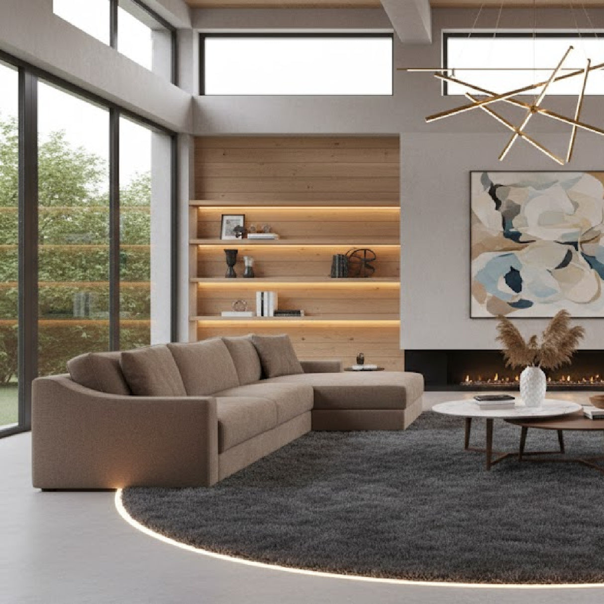 Modern European furniture - Minimalist Sectional Sofa - www.oroa.com