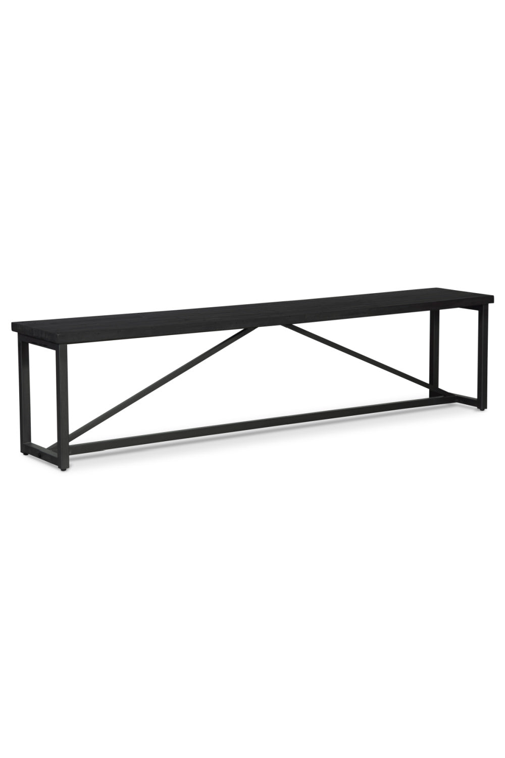 Modern European furniture - Black Pine Wood Bench - www.oroa.com
