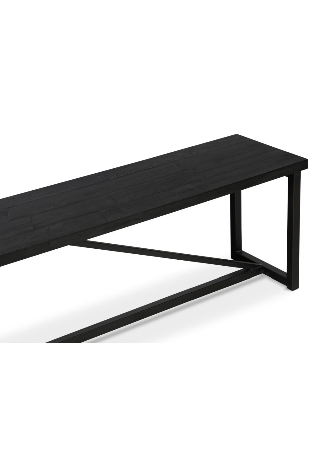 Modern European furniture - Black Pine Wood Bench - www.oroa.com