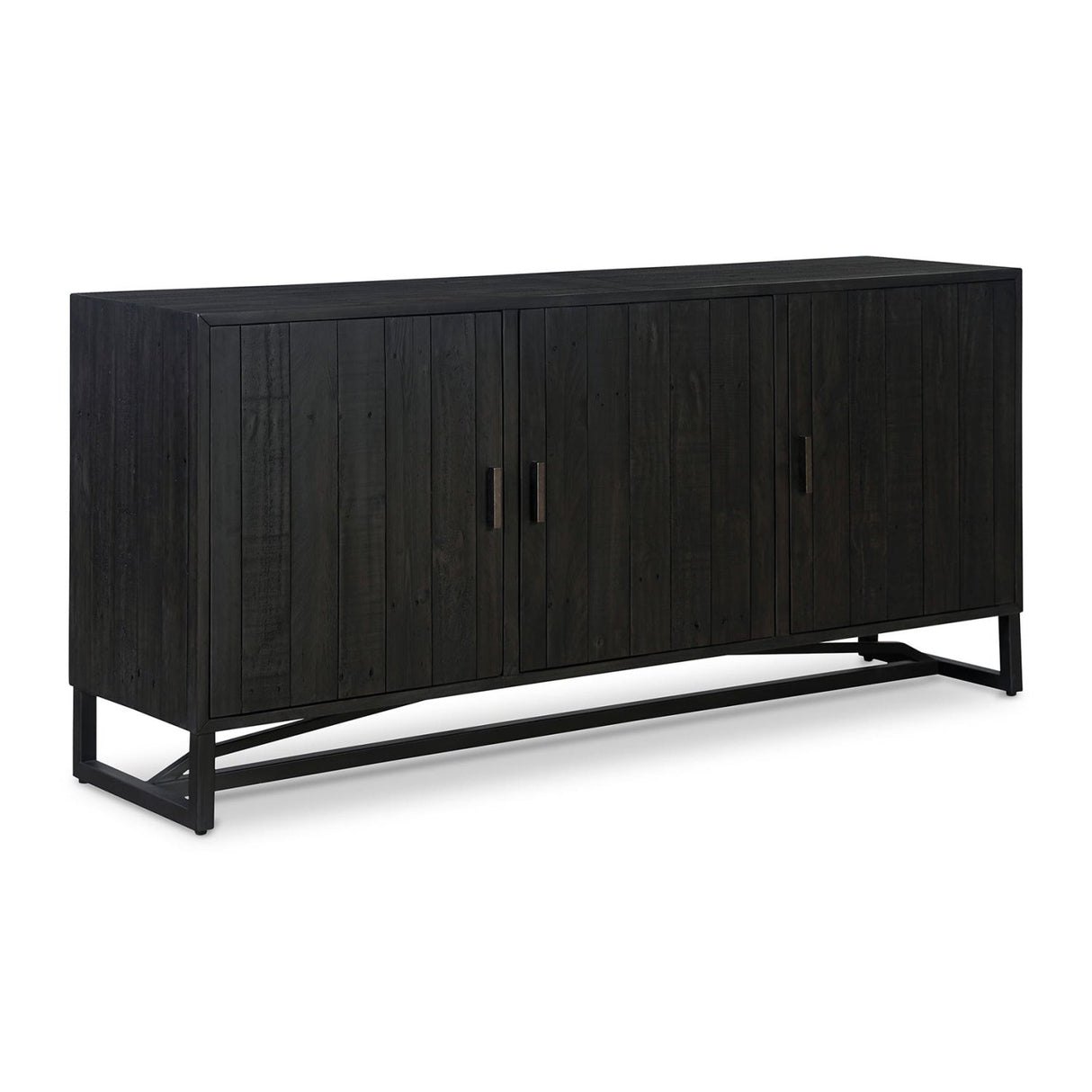 Modern European furniture - Slatted Pine 3-Door Sideboard - www.oroa.com