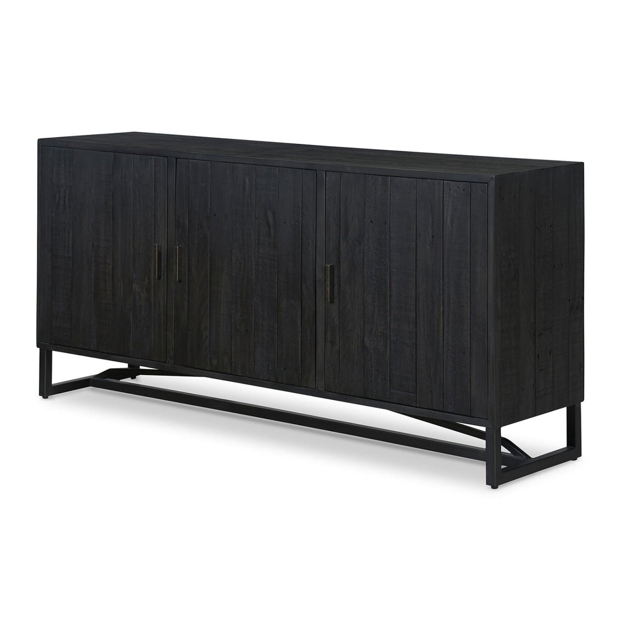 Modern European furniture - Slatted Pine 3-Door Sideboard - www.oroa.com